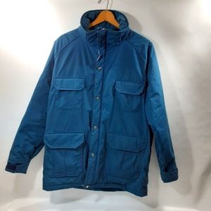 Woolrich Size L Navy Blue Zip Up Warm Winter Coat - Made in U.S.A.